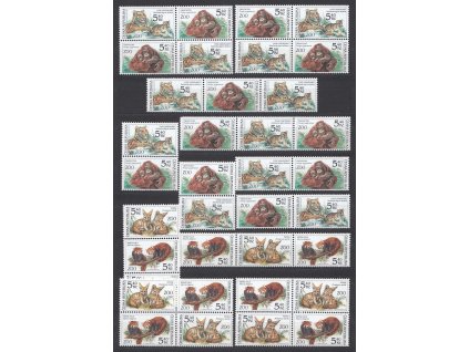 2001, 5.40 Kč Zvířata v ZOO, sestava spojek, Nr.300-3, **