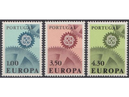 1967, 1-4.30 E série Europa, MiNr.1026-28, **