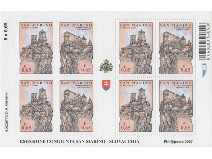 2007, Společné vydání SR + San Marino, **