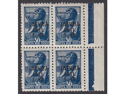 Latvija, 1941, 30 K Pilot, 4blok, MiNr.5, ** , archové lomy