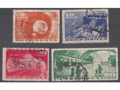 1935, 5-20 K série Metro, MiNr.509-12, razítkované, lehké faldy
