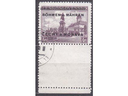 4K Poděbrady, dolní kupon, Nr.17, razítkované