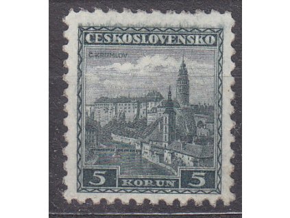 5Kč Krumlov, dvojitá moletáž Č.KRUMLOV, Nr.267, * po nálepce