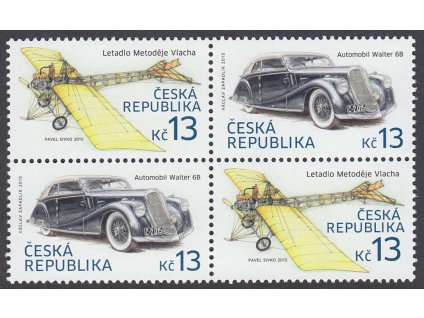 2015, 13 Kč Dopravní prostředky (L+A / A+L), Nr.838-39, **