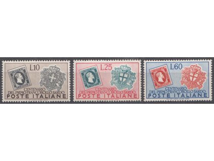 1951, 10-60 L 100. let známky, MiNr.845-47, **