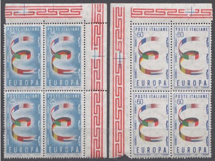 1957, 25-60 L série Europa, 4bloky, MiNr.992-93, **