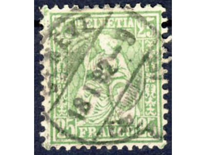 1881, 25C Helvetia, Mi.100Euro, MiNr.41, razítko