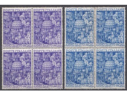1950, 20-55 L Heiliges Jahr, 4bloky, MiNr.793-94, ** , skvrnky a lomy