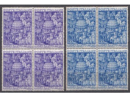 1950, 20-55 L série Heiliges Jahr, 4bloky, MiNr.793-94, ** , skvrnky a lomy