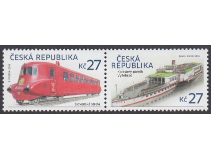 2016, 27 Kč Dopravní prostředky (S+P vodorovně), Nr.876-77, **