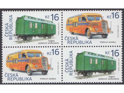 2017, 16 Kč Dopravní prostředky (V+A / A+V), Nr.916-17, **