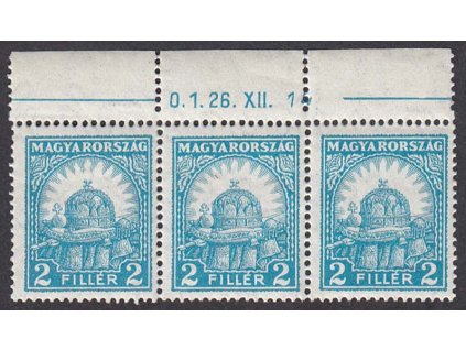 1928, 2 f Korunovační klenoty, datum tisku, MiNr.442B, **