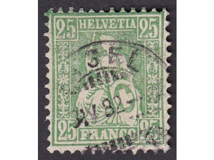 1881, 25C Helvetia, MiNr.41, razítkované