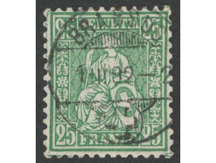 1881, 25C Helvetia, MiNr.41, razítko
