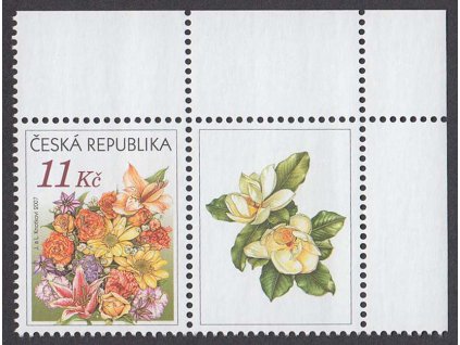 2007, 11 Kč Gratulační kytice, kupony (1+K2), Nr.511, **