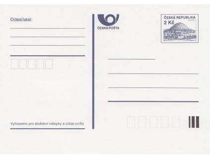 CDV 1Xa Hora Říp (s rámečkem), bílý papír