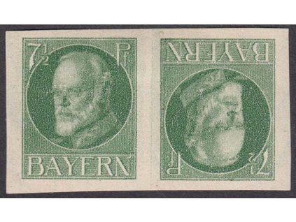 Bayern, 1916, 7 1/2 Pf Ludwig III., protichůdka, MiNr.113,K5, * po nálepce