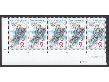 2004, 9 Kč LOH v Aténách, DO - slabé prorytí prstů, Nr.405, ** , ZP 45/1