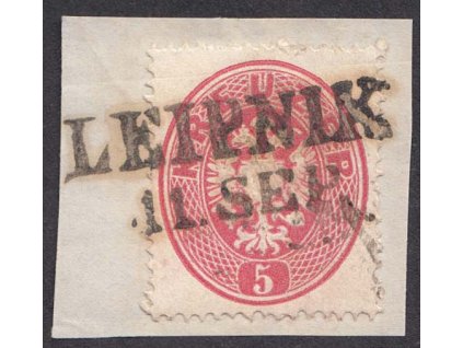 1863, DR Leipnik, výstřižek se zn. 5 Kr, MiNr.26