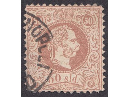 Levanta, 1867, 50 So Franc Josef, L 10 1/2, MiNr.7I, razítko, zeslabený