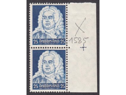 1935, 25 Pf Händel, DV - 1585 místo 1685, MiNr.575I, **/* , fotoatest Schlegel