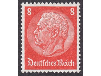 1933, 8 Pf Hindenburg, DV - otevřené "D", MiNr.517I, **