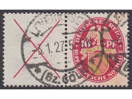1926, x+10 Pf Znak, MiNr.W.24.1, razítkované, skvrnka - viz. foto
