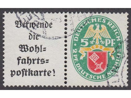 1929, soutisk Erby, MiNr.W34, razítkované