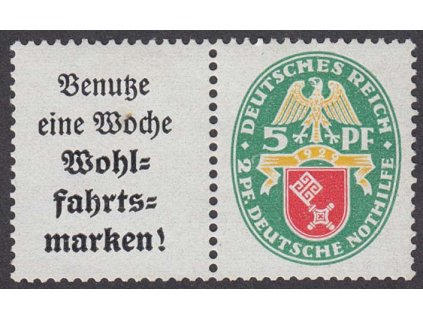 1929, soutisk Erby, MiNr.W35, * po nálepce