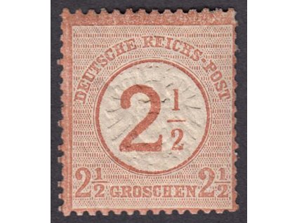 1874, 2 1/2 / 2 1/2 Gr hnědooranžová, MiNr.29, **