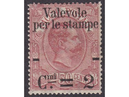 1890, 2C/50C Umberto, MiNr.63, * po nálepce