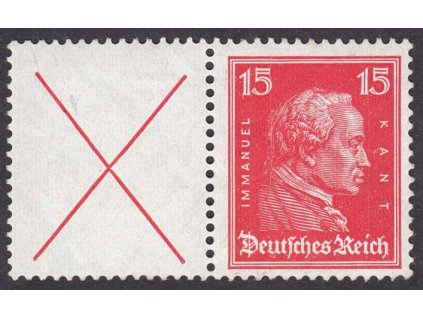 1926, soutisk 15 Pf Kant, MiNr.W.23, * po nálepce