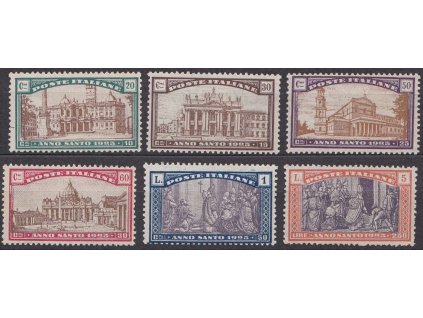 1924, 20C-5L série Heiliges Jahr 1925, MiNr.206-11, **/*