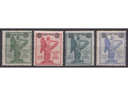 1924, 1L/5C-1L/25C přetisková série, MiNr.201-4, * po nálepce