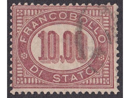 1875, 10 (L) služební, MiNr.8, razítkované