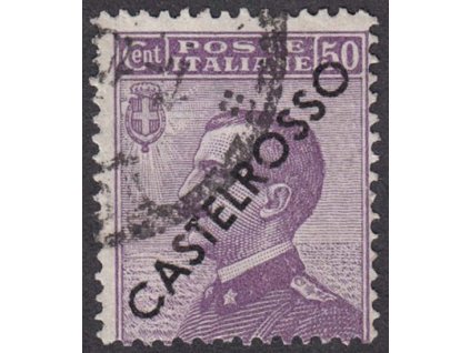 Castelrosso, 1924, 50 C Emanuel, MiNr.21, razítkované