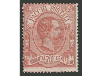 1884, 50C Paketmarken, MiNr.3, * po nálepce