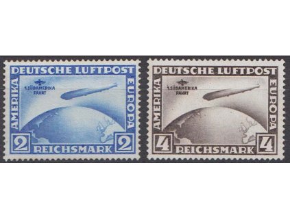 1930, 2-4  M série 1. Südamerika fahrt, MiNr.438-39, * po nálepce