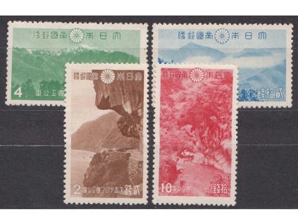 Japonsko, 1941, 2-20 S série Národní parky, MiNr.306-9, ** , 2 S dv