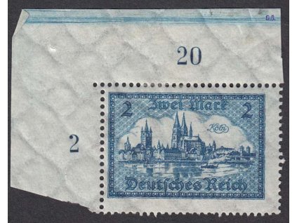 1924, 2 M Budovy, kraj. kus, MiNr.365X, * po nálepce