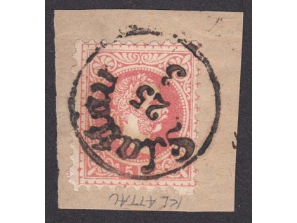 1867, 5 Kr Franc Josef, DR Klattau, MiNr.37, výstřižek