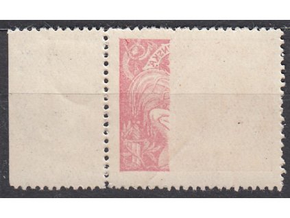 300h červená, částečný obtisk, krajový kus, Nr.166, **