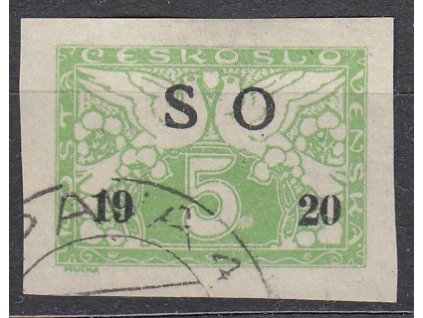 5h Spěšná, černý přetisk, Nr.SO27a, razítkované