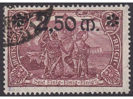 1920, 2.50M/2M tmavě růžová, MiNr.118, razítkované