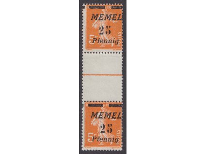 Memel, 1922, 25Pf/5C meziarší, MiNr.58, **