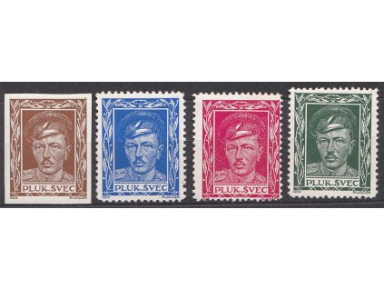 Rijáček, návrh na čs. zn. Švec, 4 kusy, každá jiná, **/*