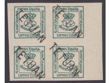 Maroko, 1908, 4/4C Znak s přetiskem TETUAN, MiNr.18, **