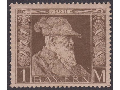 Bayern, 1911, 1 M Luitpold, typ I., MiNr.80I, těžší * , dv