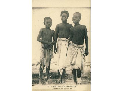 Djibouti, 1900, La Frontiere, pohlednice, neprošlé