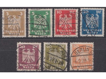 1924, 3-50 Pf série Orel, MiNr.355-61, razítkované